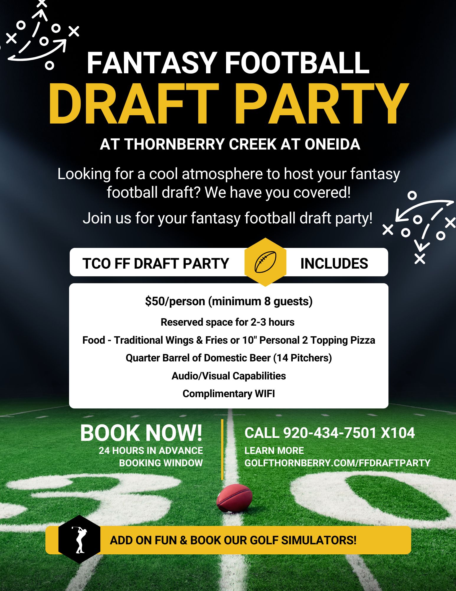 Fantasy Football Draft Party at TCO Thornberry Creek at Oneida