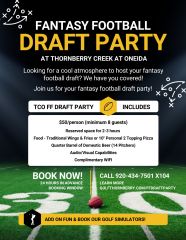 Fantasy Football Draft Party At TCO Thornberry Creek At Oneida